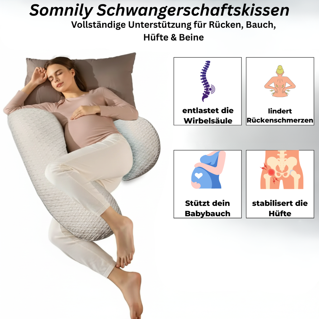 Somnily – Das Schwangerschaftskissen für erholsame Nächte